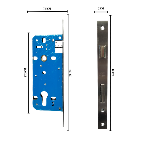 GRT L666 SN / CP Handle Door Lock Tarikan Handle Kunci Pintu Besar Set