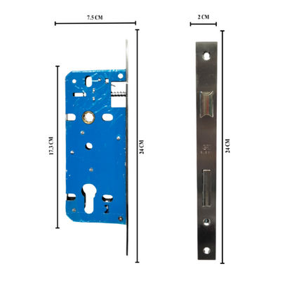 GRT L666 SN / CP Handle Door Lock Tarikan Handle Kunci Pintu Besar Set