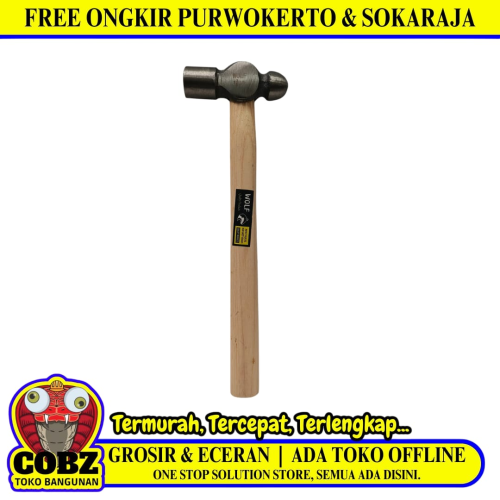 24 OZ / WOLF Palu Martil Konde Ballpoint Hammer Gagang Kayu