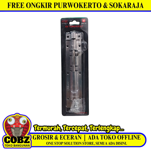 6 IN / VPR Grendel Kunci Slot Pintu Jendela Stainless