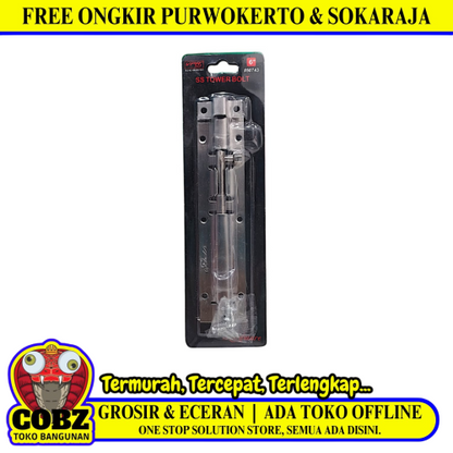 6 IN / VPR Grendel Kunci Slot Pintu Jendela Stainless