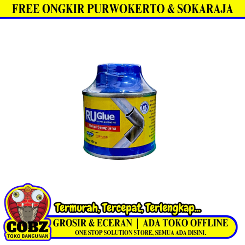 100 ML / RUGLUE Lem Pipa Paralon Fitting Plastik PVC Kaleng