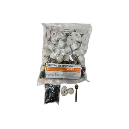 #12 x 50 MM / ALDERON RS WS02 WEATHER SEAL Sekrup Atap U PVC Opaque White Set