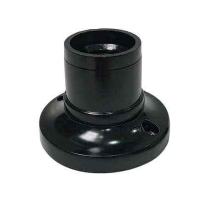 BROCO Fitting Tempat Lampu Plafon Atap Tempel Bulat Kecil Hitam