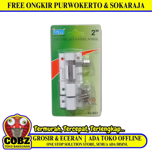 2 IN / IGM Grendel Kunci Slot Pintu Jendela Stainless