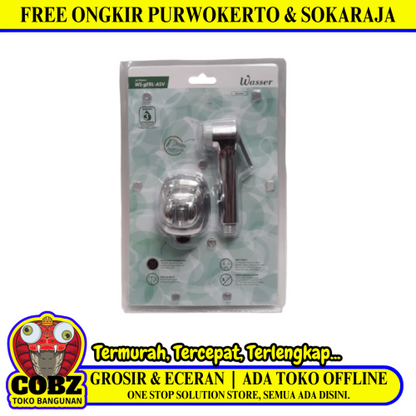 1/2 IN x 118 CM / WASSER WS-9FRL-ASV Jet Shower Cebok Toilet Stainless Set