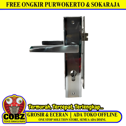 HONGSHU LAMBORGINI-L SN / CP Handle Door Lock Tarikan Handle Kunci Pintu Besar Set