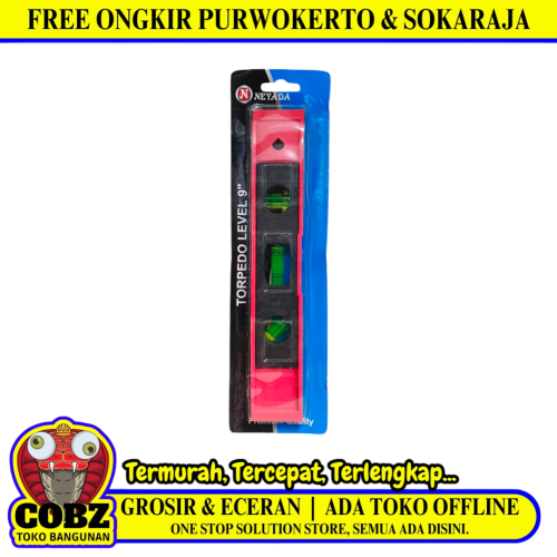 9 IN / NEVADA Penggaris Waterpass Alat Ukur Kemiringan Magnet
