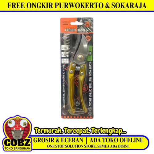 8 IN / FREED Gunting Dahan Bengkok Ranting Tanaman Pruning Shears Gagang Besi