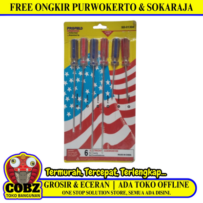 PROFIELD SD-01304 Obeng Reparasi Jam HP Komputer Kacamata 6 Pcs Set