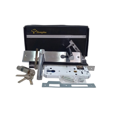 HONGSHU CADILAC-L SN / CP Handle Door Lock Tarikan Handle Kunci Pintu Besar Set