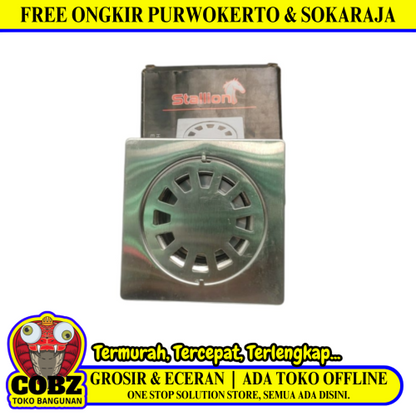 4 IN / STALLION Saringan Got Leher Pendek Floor Drain Stainless