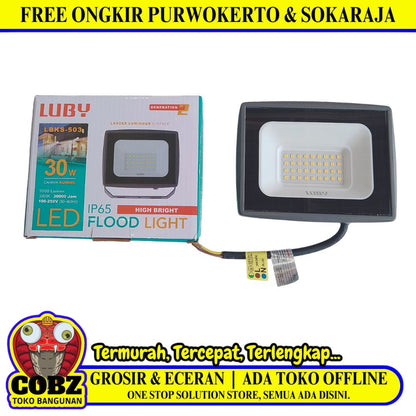 30 WATT / LUBY LBKS-503 Lampu Kap Sorot Tembak Jalan Flood Light Warna Cahaya
