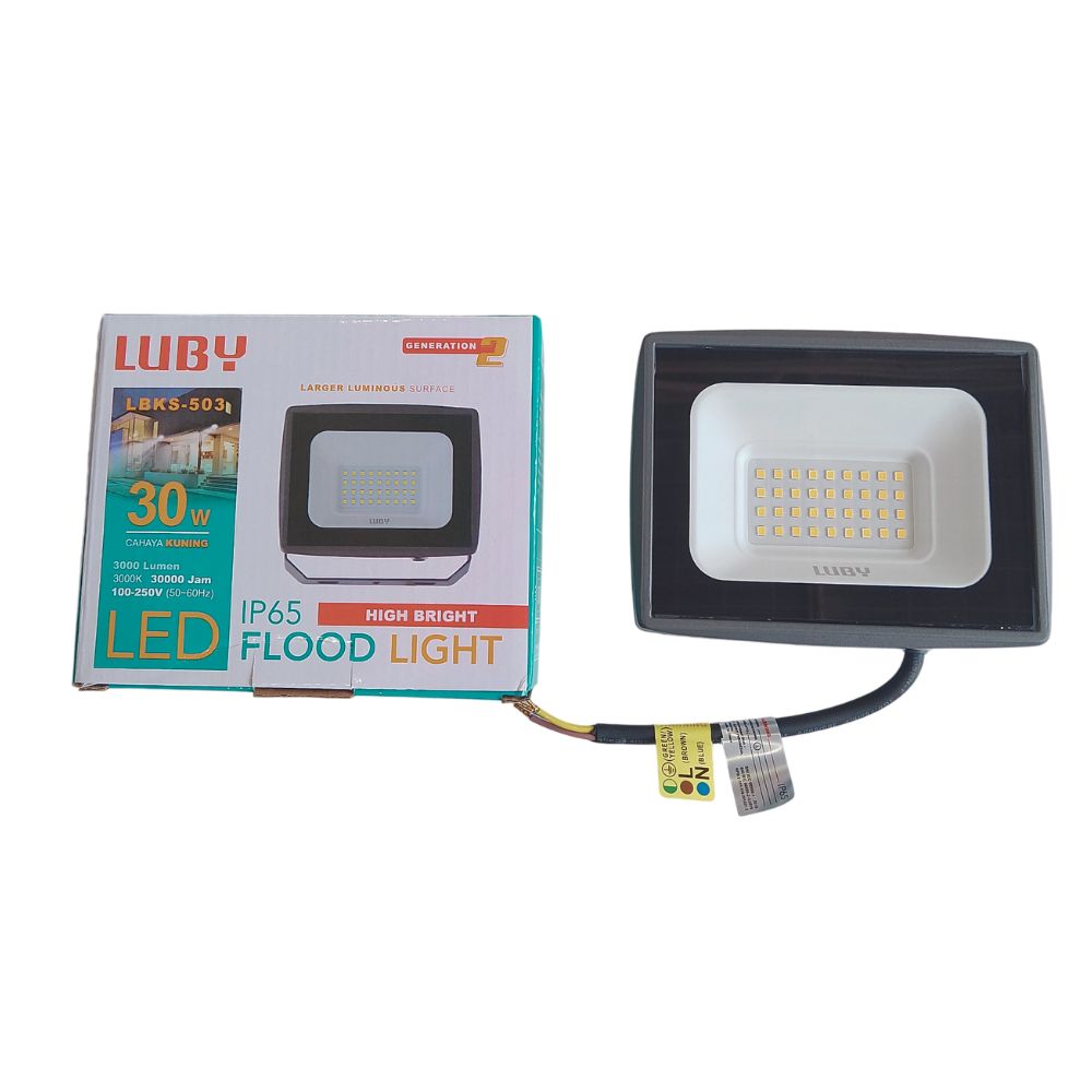 30 WATT / LUBY LBKS-503 Lampu Kap Sorot Tembak Jalan Flood Light Warna Cahaya