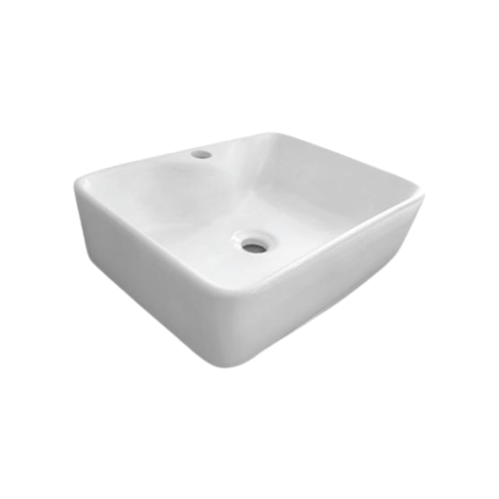 48 CM x 37 CM x 13.5 CM / VOLK SENNA A306 Wastafel Cuci Tangan Besar White Keramik