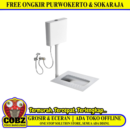 55 CM x 44 CM x 25.5 CM / JOMOO Kloset Jongkok Toilet White Keramik