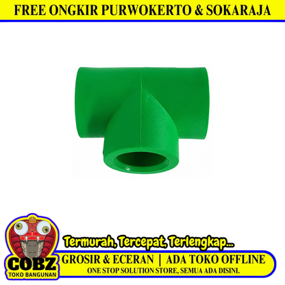2 IN / TM Tee Pipa PPR Air Panas Dingin 63 MM PVC