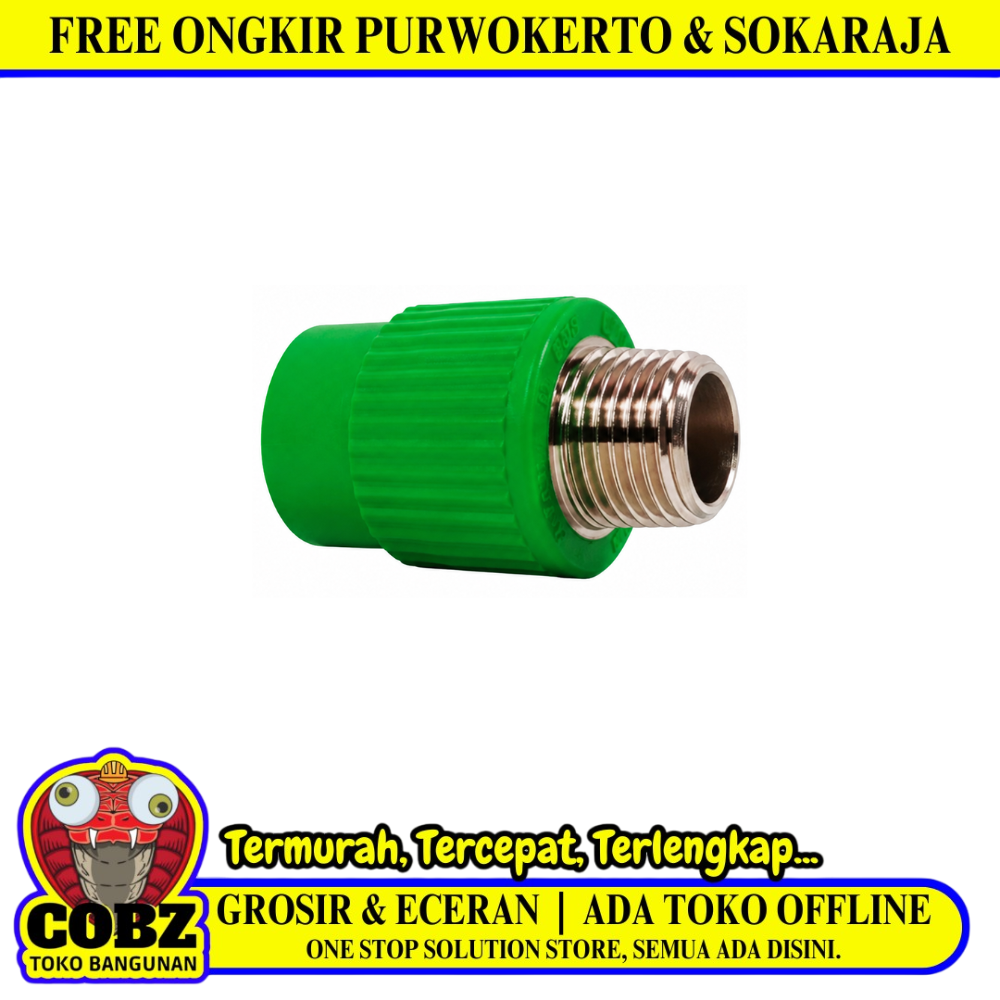 63 MM x 2 IN / RUCIKA Sok Drat Luar Shock Valve Socket Fitting Pipa PPR Air Panas Dingin PVC