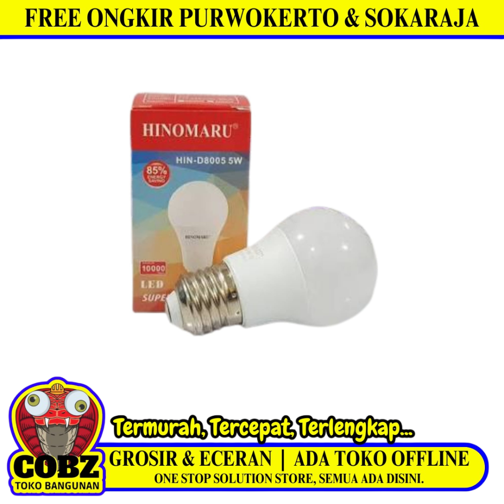 5 WATT / HINOMARU LED Lampu Bohlam Bulb Moto Warm White