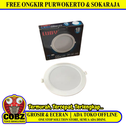18 WATT / LUBY LED Downlight Lampu Tanam Plafon Putih