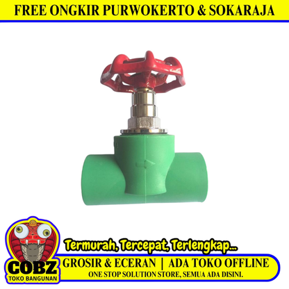 1 IN / RUCIKA Stop Kran Polos Ball Valve Pipa PPR Air Panas Dingin 32 MM Putar PVC