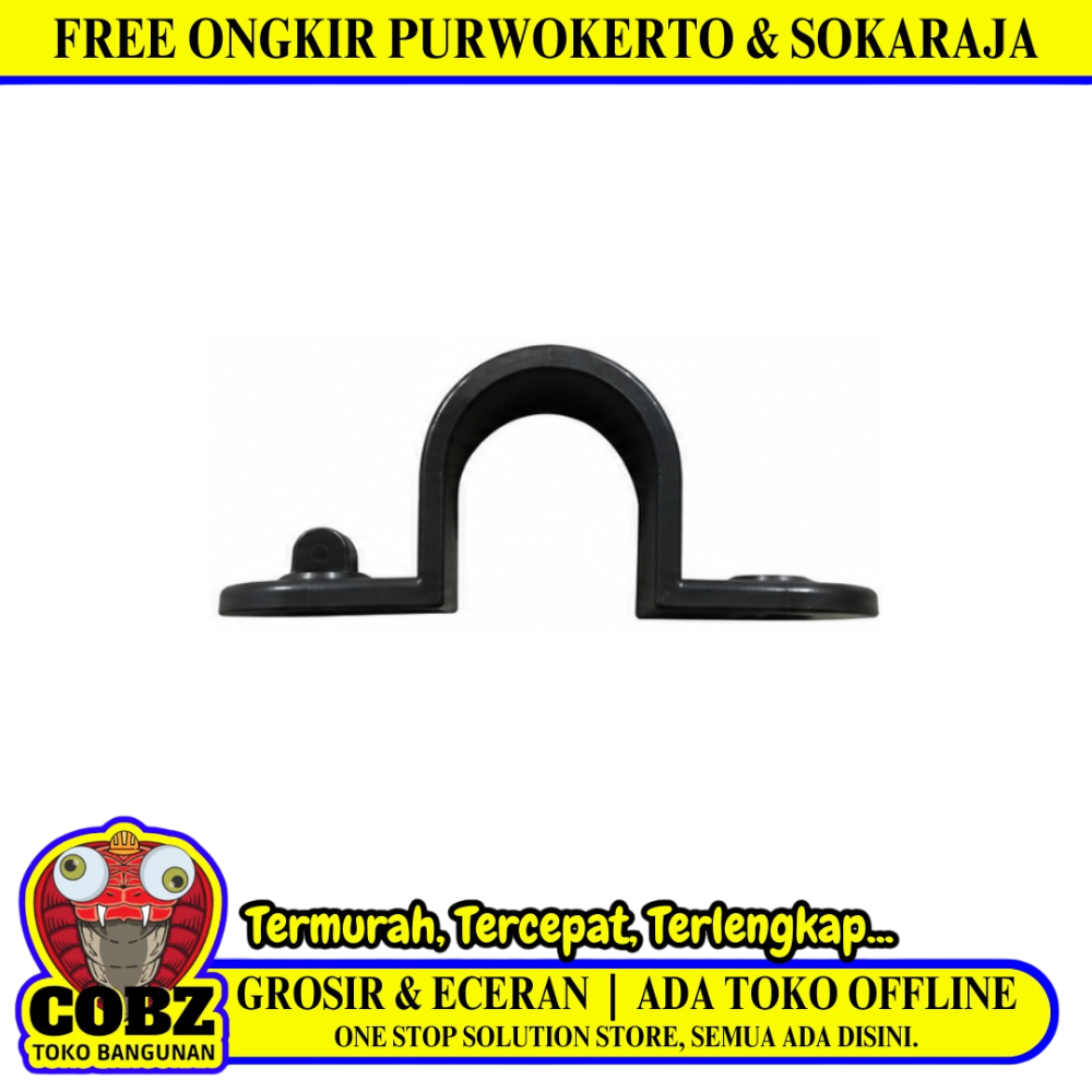 20 MM / TM Klem Pipa Listrik Conduit PVC Hitam