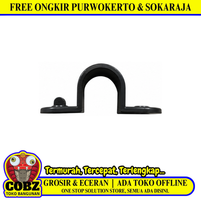 20 MM / TM Klem Pipa Listrik Conduit PVC Hitam