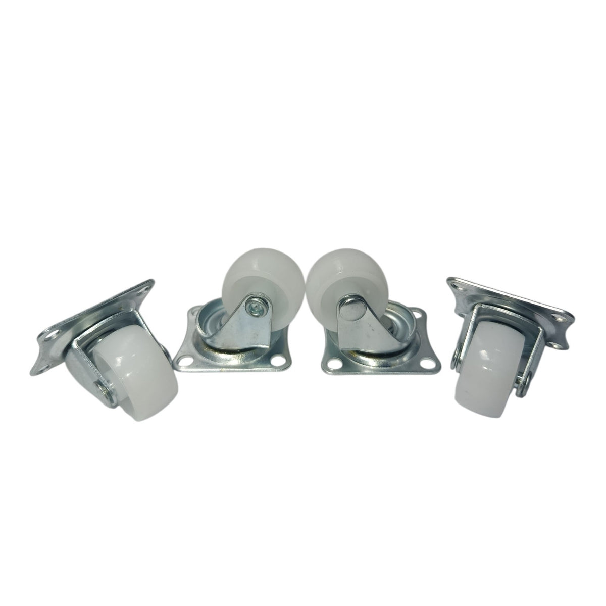 1 IN / NSK Roda Hidup Trolly Bentuk Plat 25 MM Nylon Putih 24 Pcs Dus