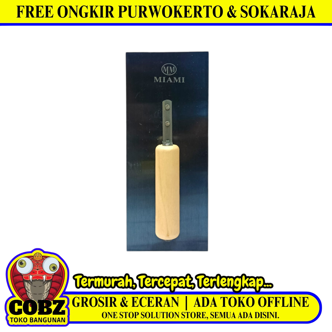 10 1/2 IN / MIAMI Raskam Trowel Perata Acian Tembok Polos Beton Metal
