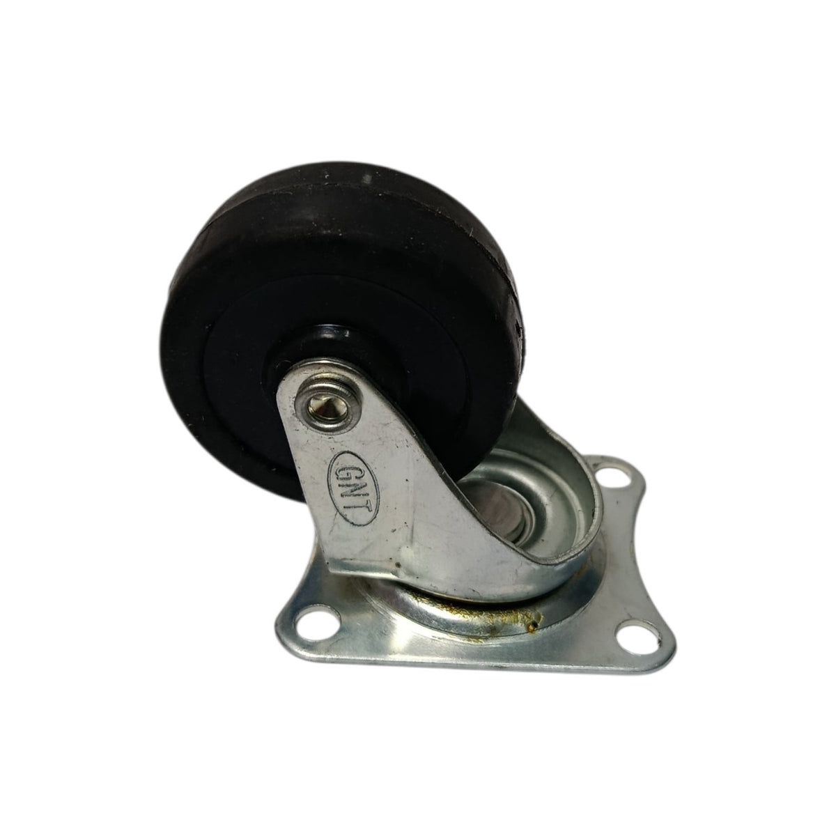 2 IN / GNT Roda Hidup Trolly Bentuk Plat 50 MM Nylon Hitam 4 Pcs Dus
