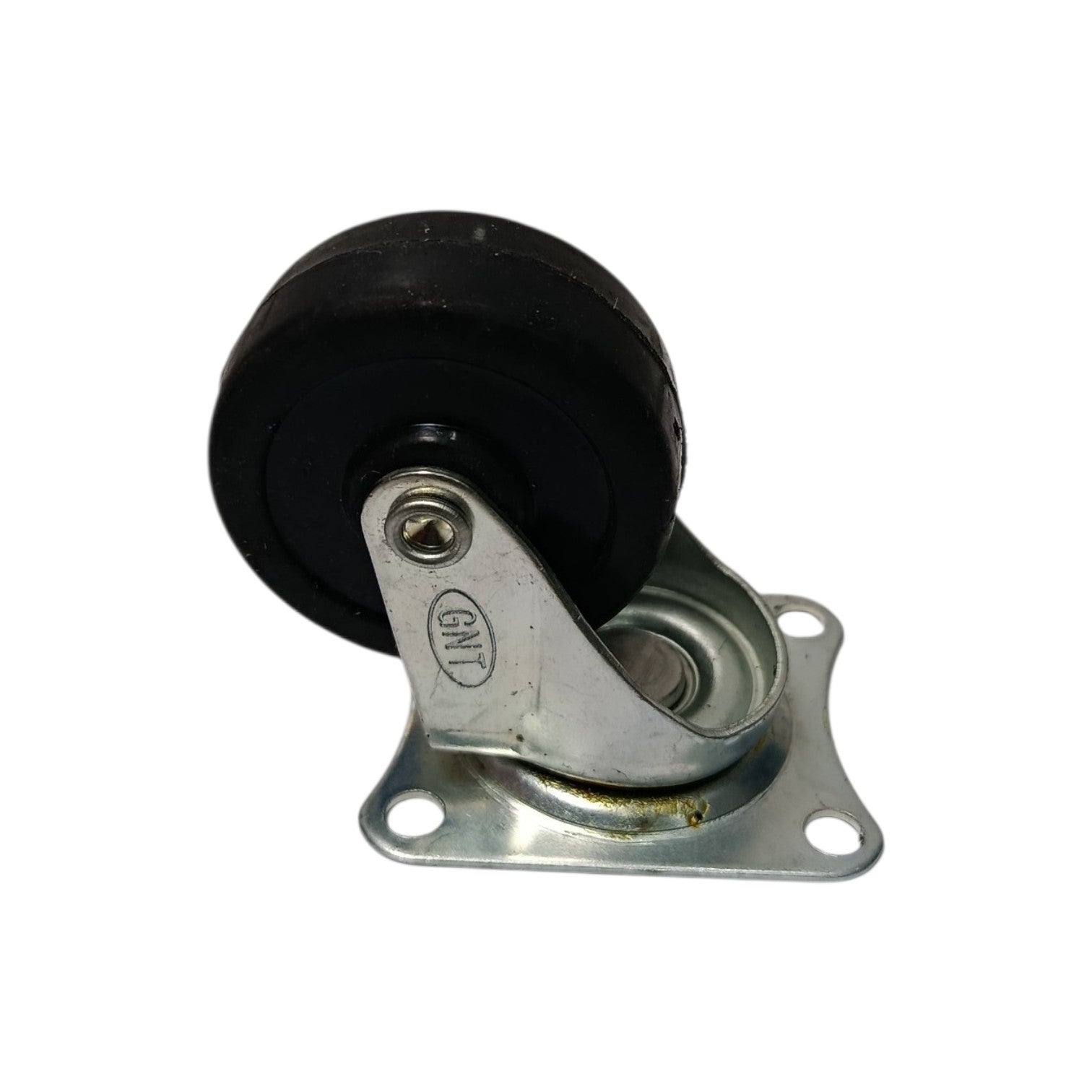 2 IN / GNT Roda Hidup Trolly Bentuk Plat 50 MM Nylon Hitam 4 Pcs Dus