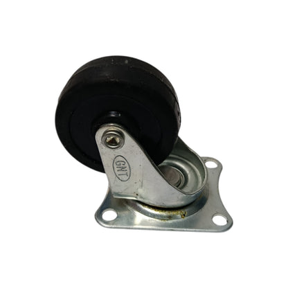 2 IN / GNT Roda Hidup Trolly Bentuk Plat 50 MM Nylon Hitam 4 Pcs Dus