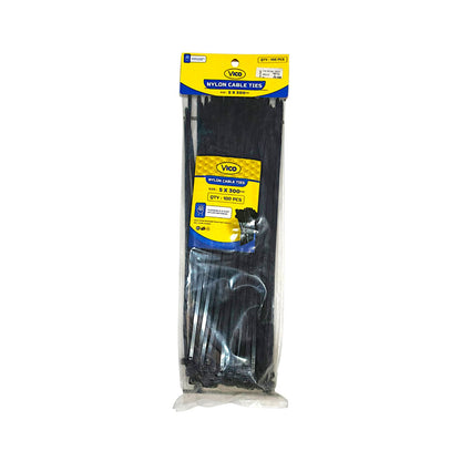 5.4 MM x 300 MM / VICO Kabel Cable Ties Tali Ripet 30 CM Hitam Pack